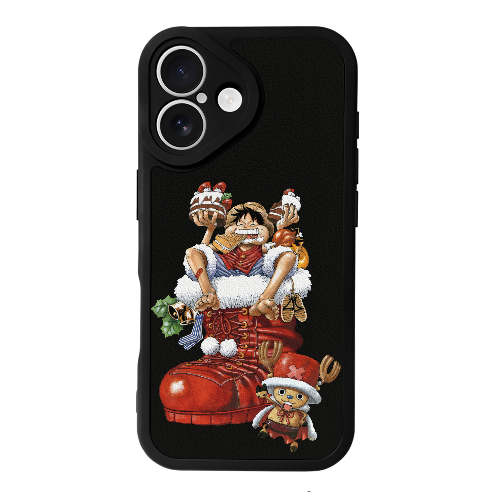 （画像用） ワンピース モンキー・D・ルフィ ONE PIECE Monkey D. Luffy 【iPhone 16シリーズ対応】シリコンスマホケース（レザー調） 材質：シリコン